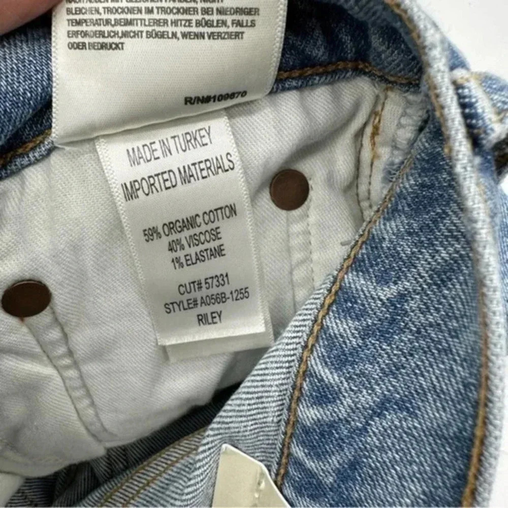 AGOLDE Riley High Rise Organic Cotton Jeans Size 25 B478 - Picture 6 of 7